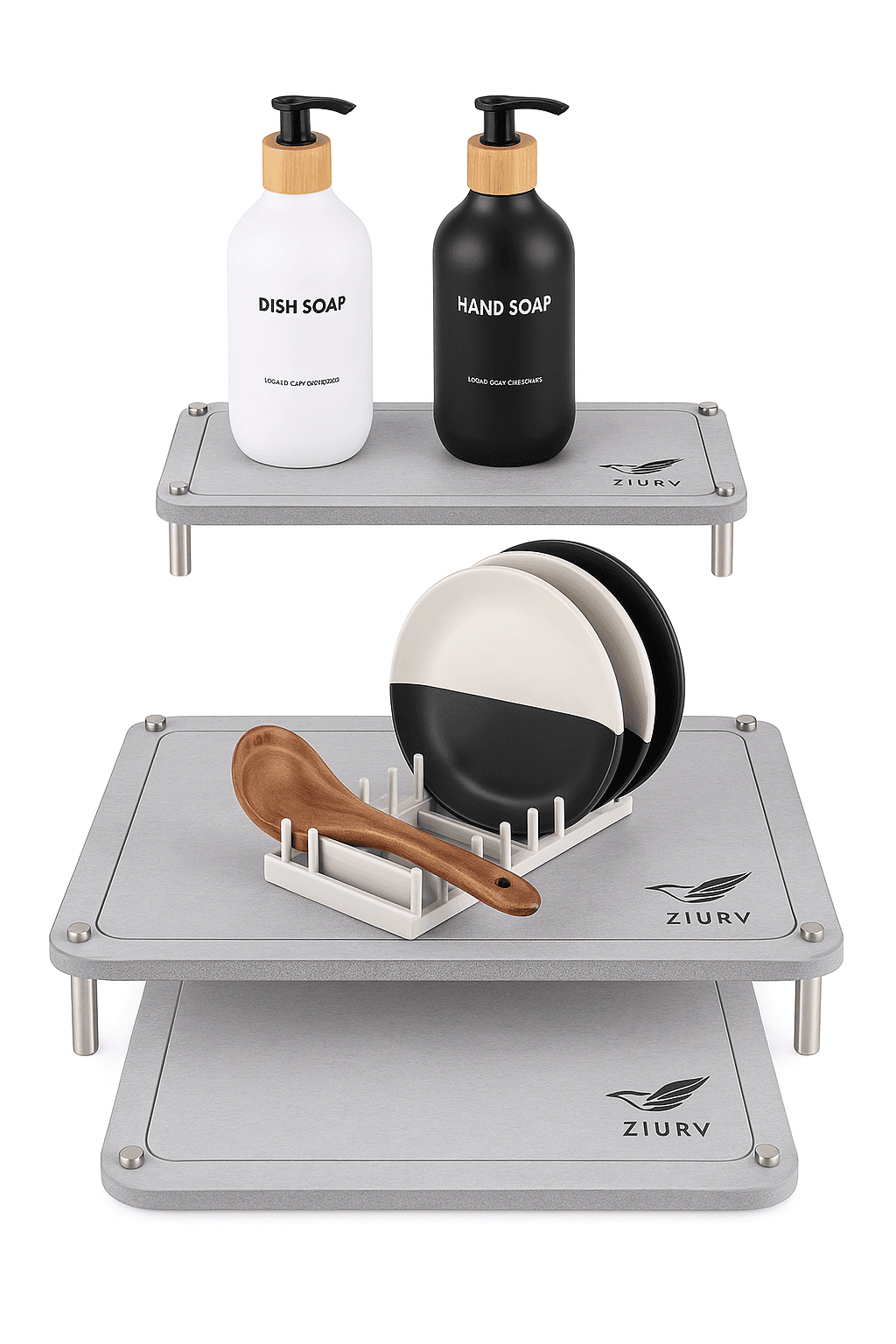 stone drying dish mat set